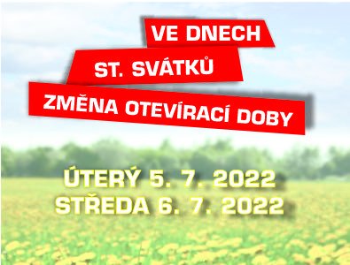 Otevírací doba stavebnin o červencových svátcích